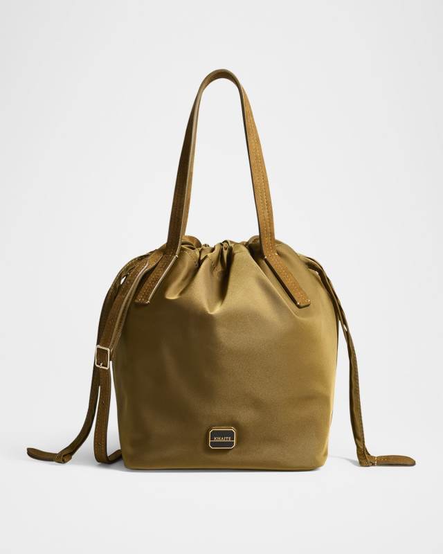 Rory Drawstring Nylon Bucket Bag